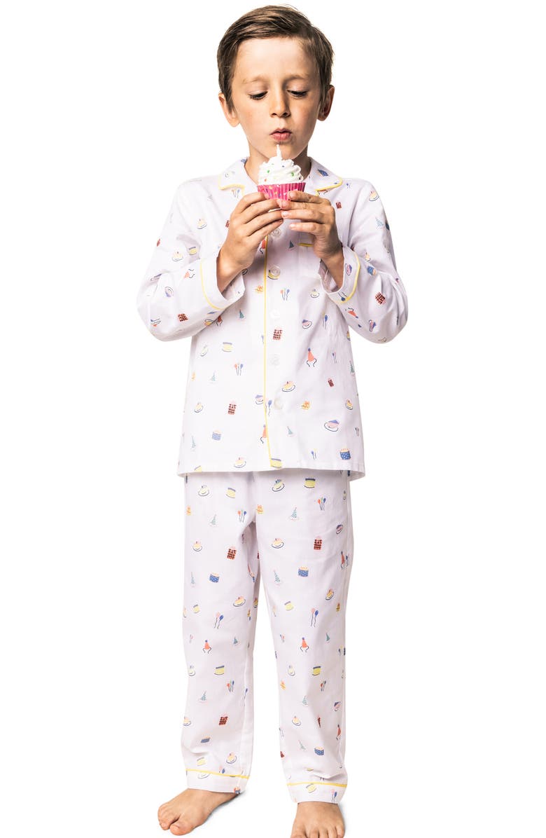 Petite Plume Kids' Birthday Wishes Two-Piece Pajamas, Alternate, color, White