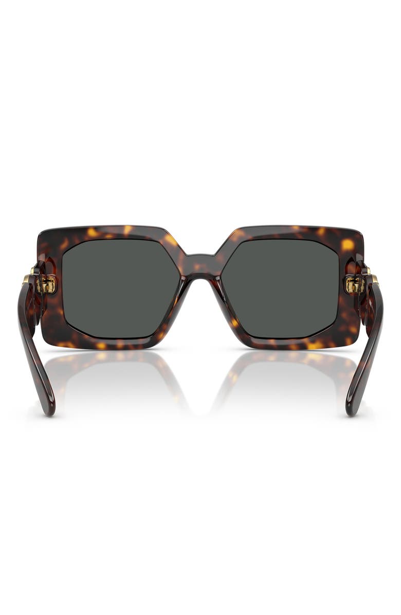 Versace 55mm Square Sunglasses, Alternate, color, Havana