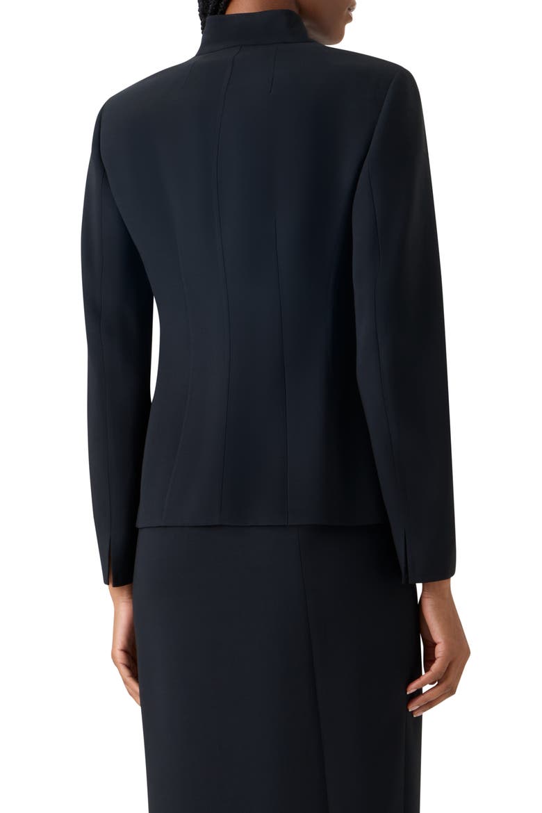 Kay Asymmetric Wool Blend Double Face Jacket, Alternate, color, BLACK