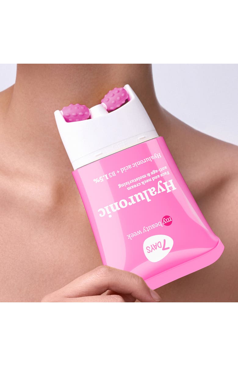 7DAYS Face moisturizer with Hyaluronic acid for Moisturizing & Hydrating with 3D Massage Applicator, Alternate, color, Clear