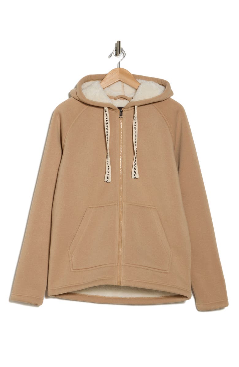 Vintage 1946 Faux Shearling Lined Zip Hooded Jacket, Alternate, color,