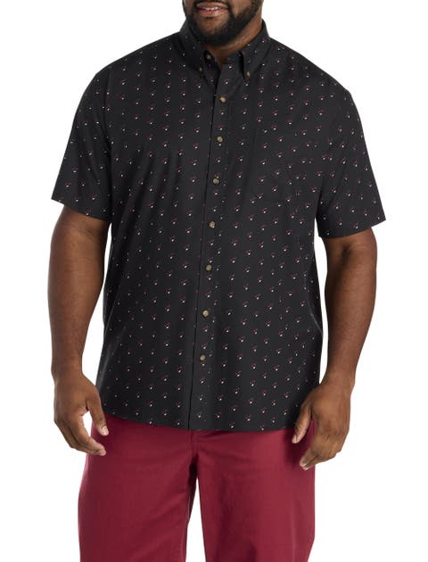 Big & Tall Easy-Care Micro Print Sport Shirt