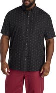 Harbor Bay by DXL Big & Tall Easy-Care Micro Print Sport Shirt