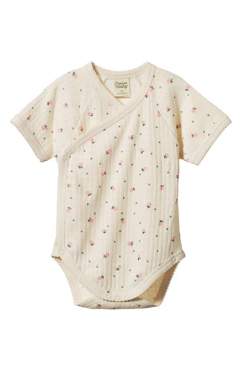 Pointelle Faux Wrap Bodysuit