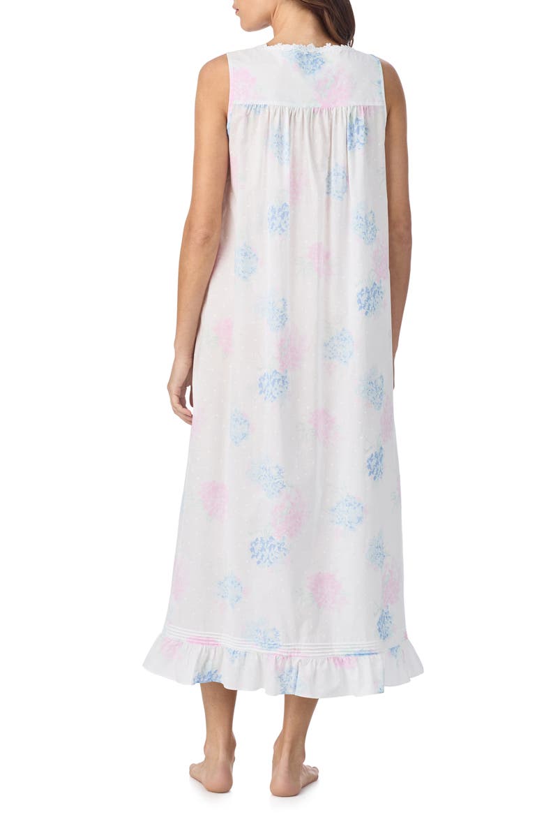 Ballet Sleeveless Cotton Nightgown, Alternate, color, WHITE FLORAL