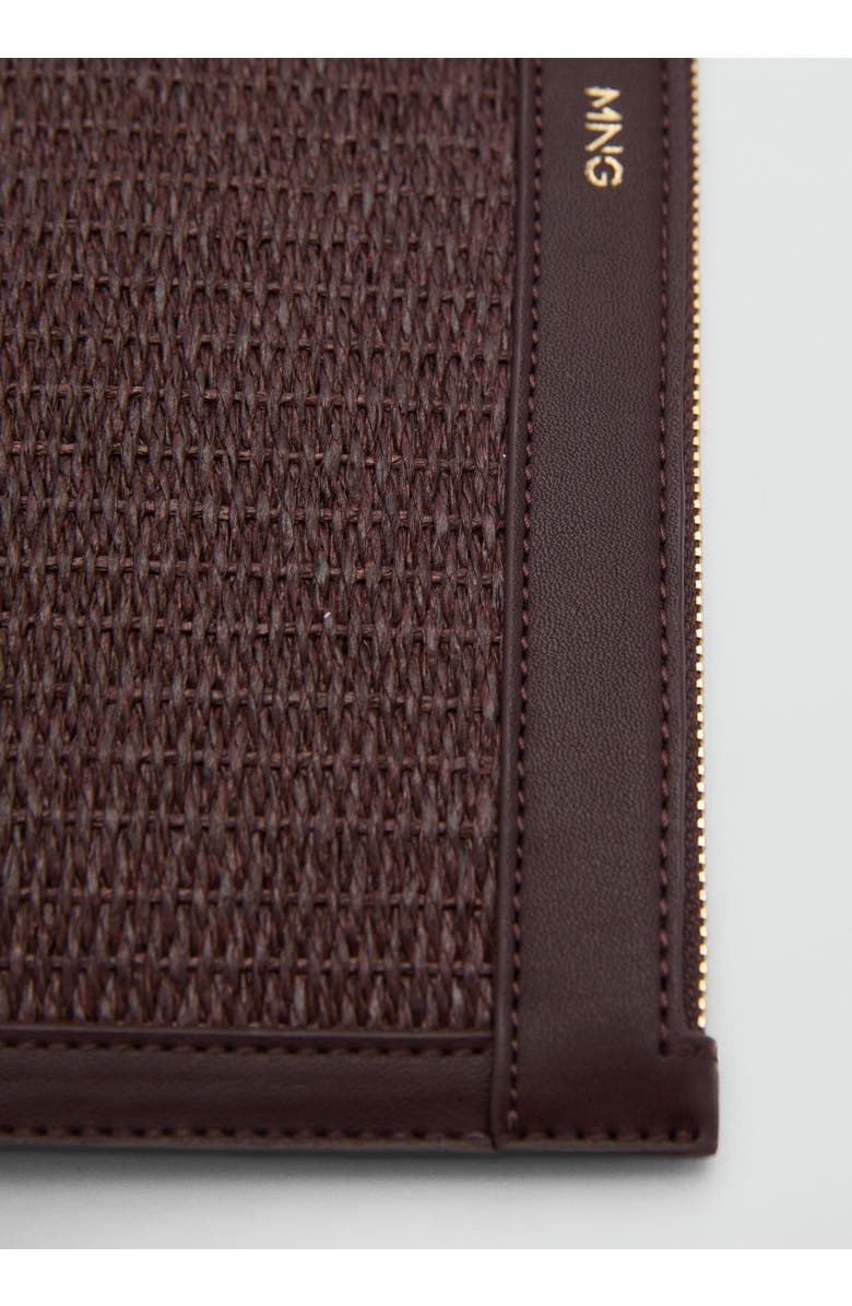 MANGO Woven Rattan Clutch, Alternate, color,