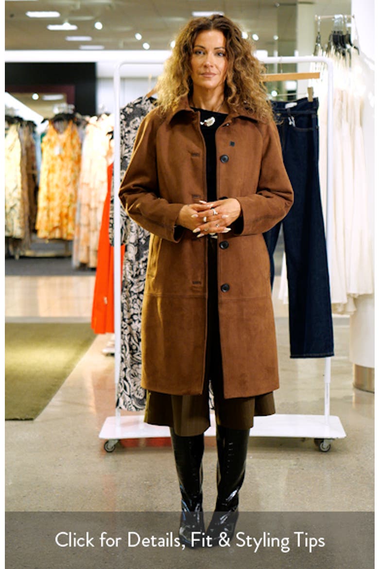 Paneled Faux Suede Coat video