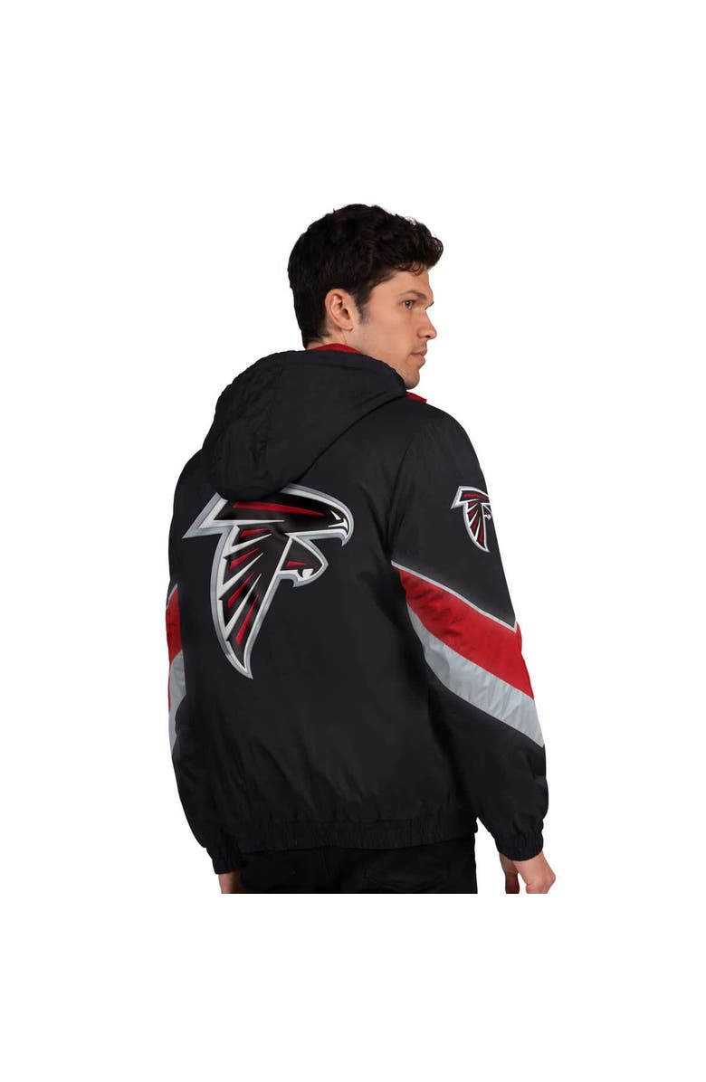 STARTER Men's Starter Black/Red Atlanta Falcons Thursday Night Gridiron Full-Zip Jacket, Alternate, color, Black