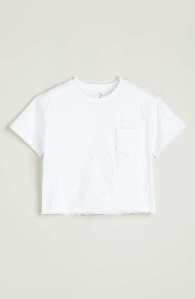 Treasure & Bond Kids' Boxy Pocket T-Shirt, Main, color, White