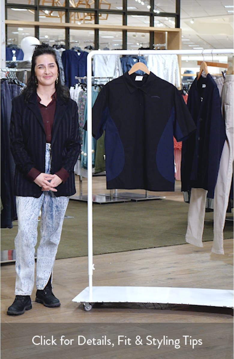 Linwood Short Sleeve Poplin Quarter Zip Polo, sales video thumbnail