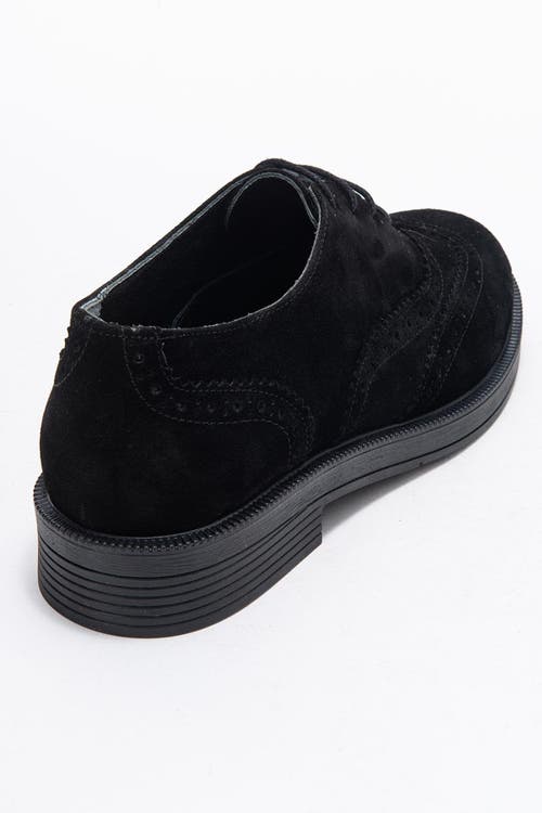 Forever & Always Shoes Avra Leather Oxford In Black