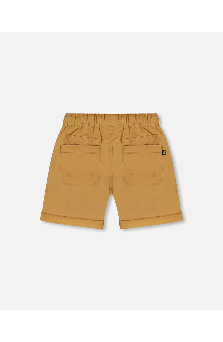 Deux par Deux Little Boy's Stretch Twill Short Tan, Alternate, color, Tan