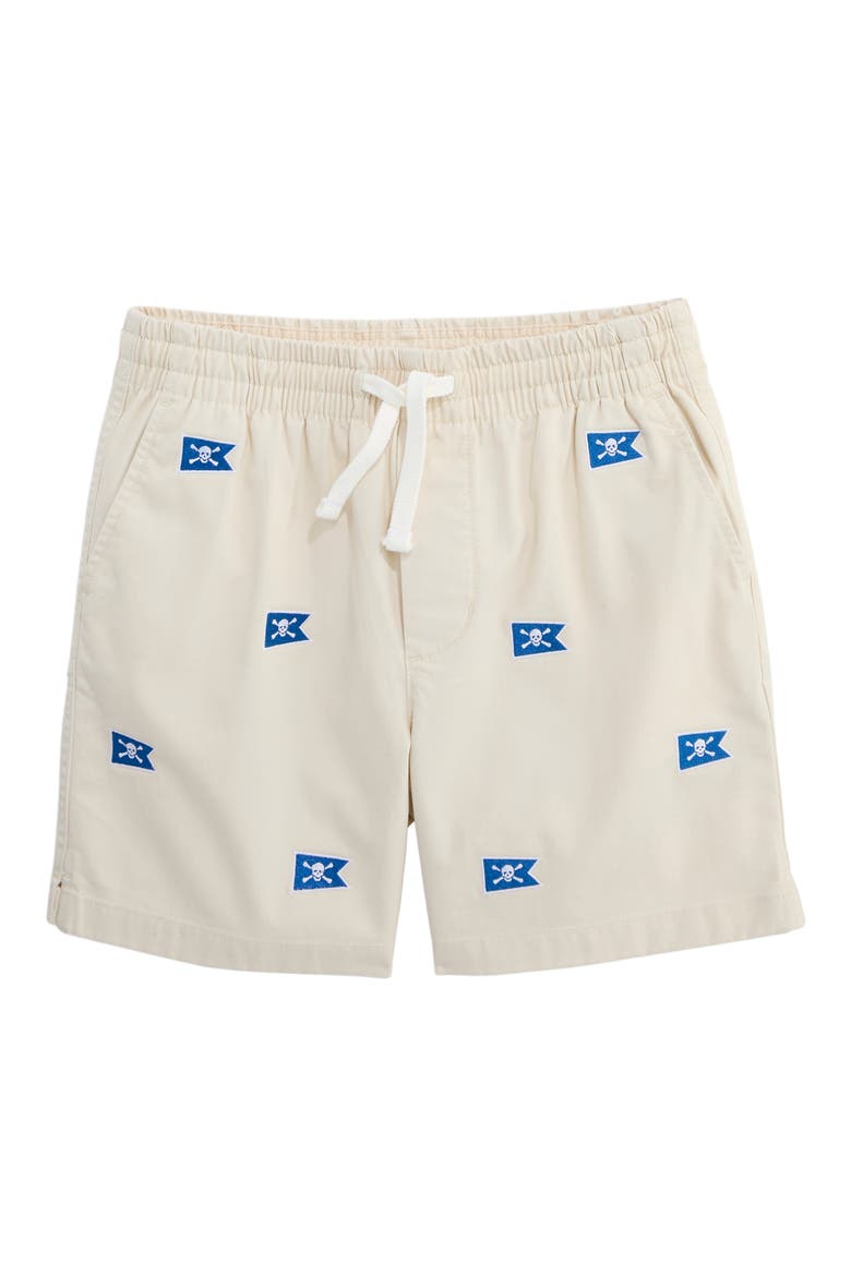 Kids' Embroidered Drawstring Shorts, Main, color, JOLLY ROGER EMB