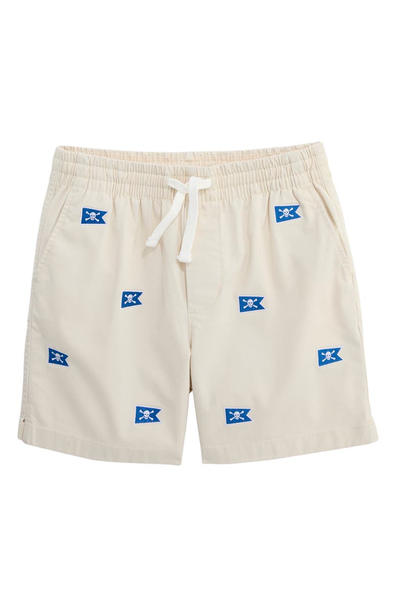 vineyard vines Kids' Embroidered Drawstring Shorts, Main, color, Jolly Roger Emb