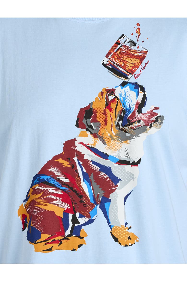 Big & Tall Whiskey Dog Graphic Tee, Alternate, color, BLUE