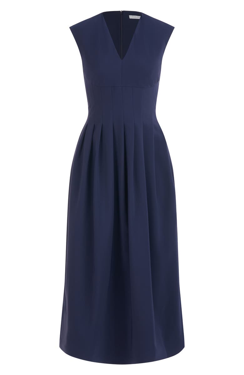 Kay Unger Simone Pleated A-Line Cocktail Dress, Alternate, color, 