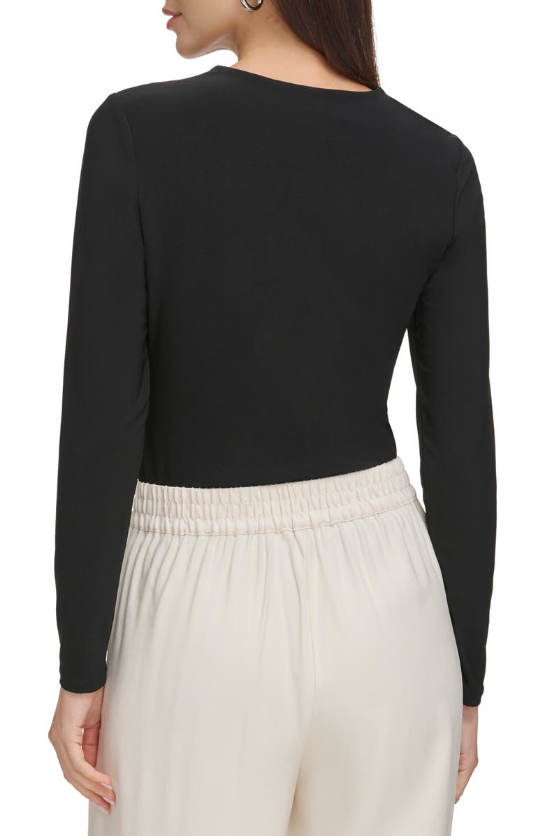 DKNY Asymmetric Twist Neck Top, Alternate, color, 