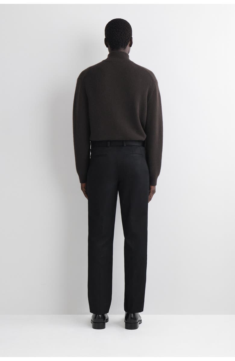 COS Belted Cotton Regular-Fit Straight-Leg Pants, Alternate, color, Black