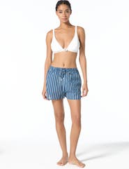 MICHAEL Michael Kors Marina Stripe Coverup Shorts Swim