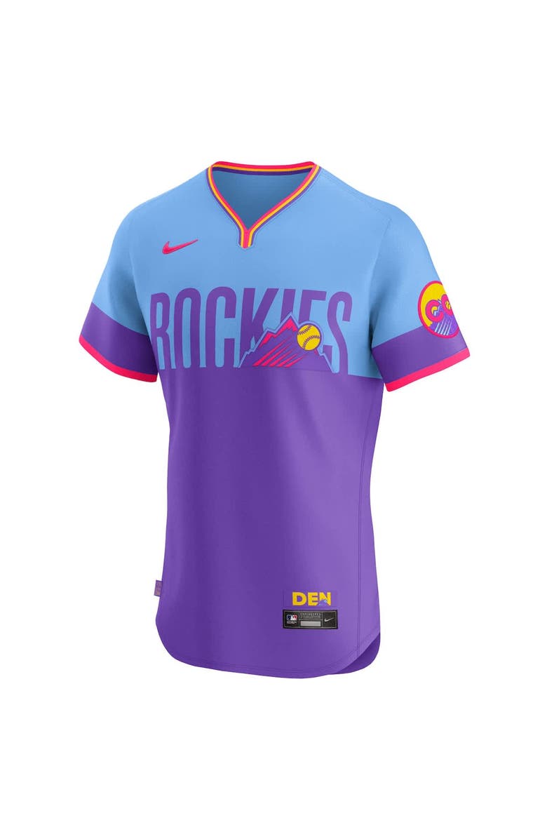 Nike Men's Nike Purple Colorado Rockies 2025 City Connect Elite Jersey, Alternate, color, Purple