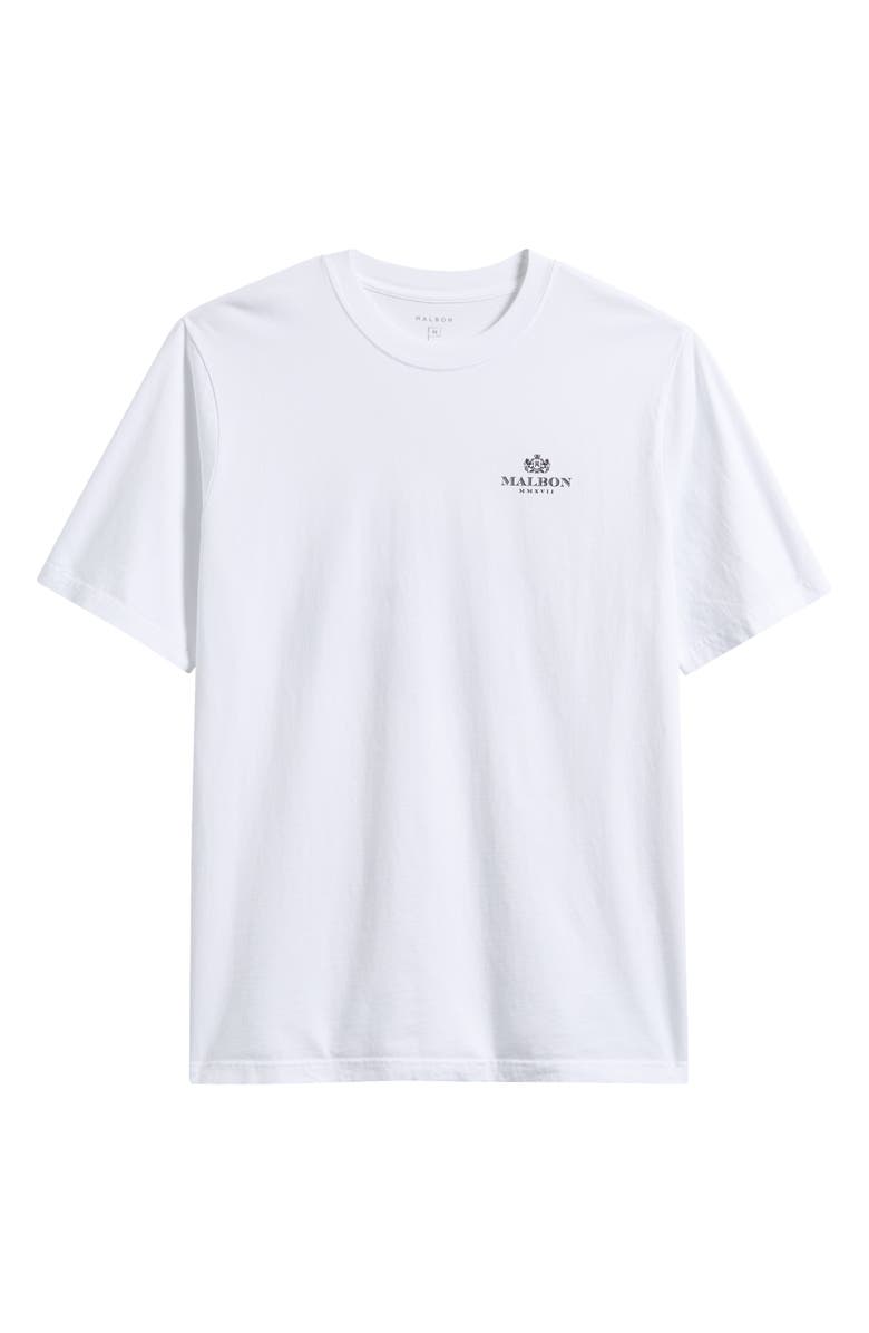 Malbon Golf Bermuda Monarch Cotton Graphic T-Shirt, Alternate, color, White