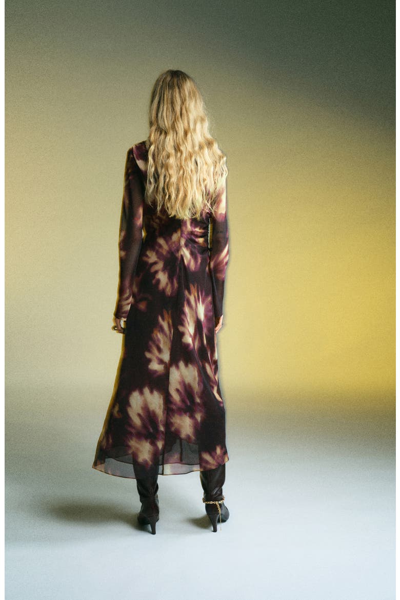 Long Sleeve Maxi Dress, Alternate, color, BURGUNDY