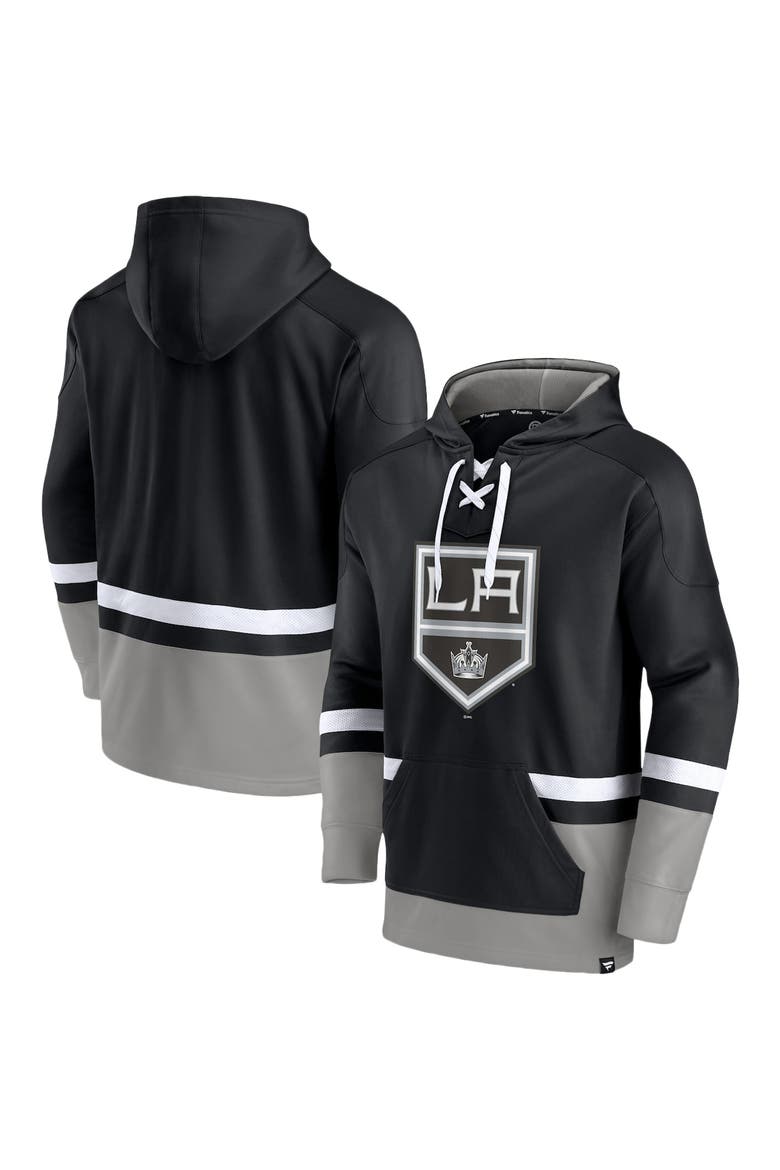 Men's Fanatics Branded Black Los Angeles Kings First Battle Power Play Pullover Hoodie, Alternate, color, BLACK
