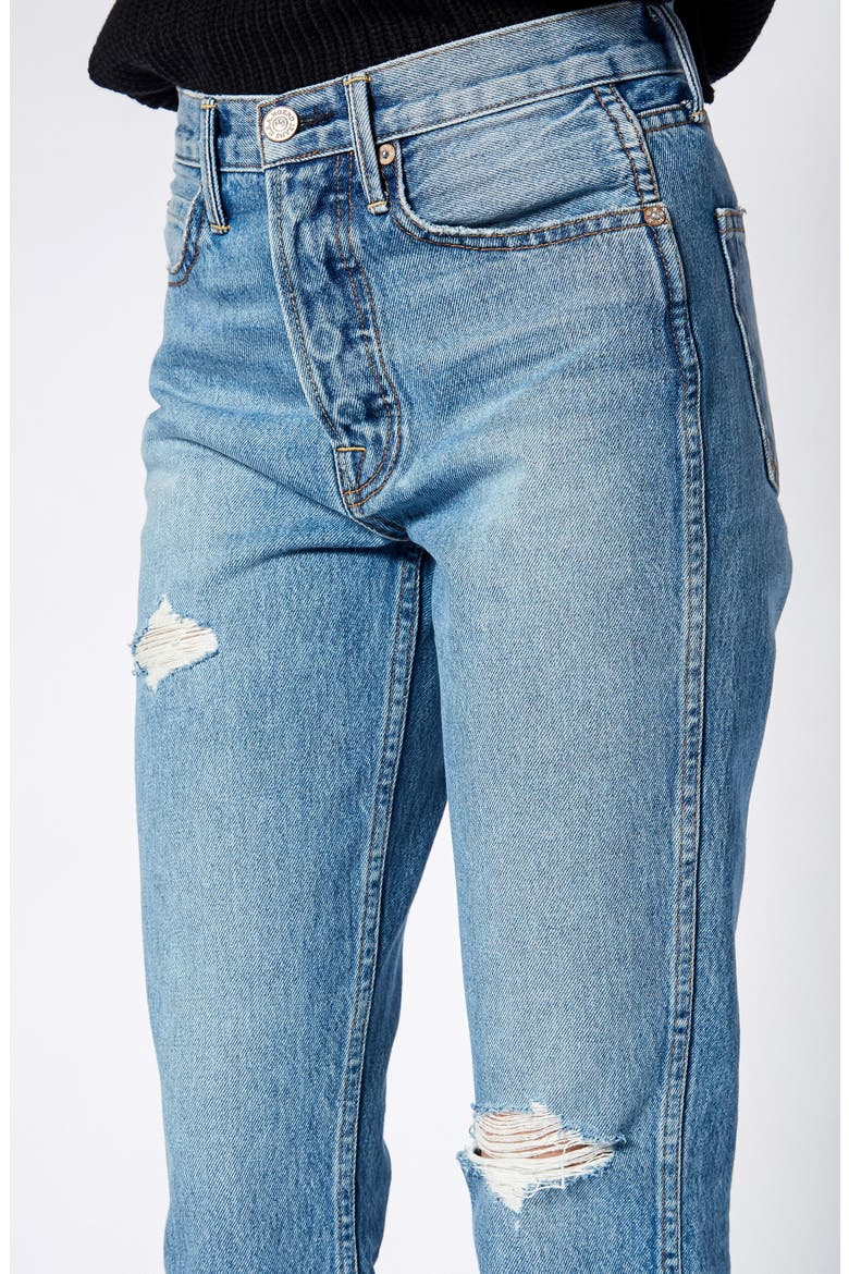 Eve High Waist Slim Straight Leg Jeans, Alternate, color, RIVERSIDE