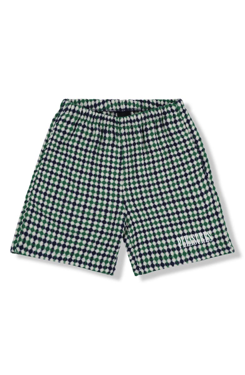 PLEASURES Misquote Diamond Pattern Shorts, Alternate, color, 