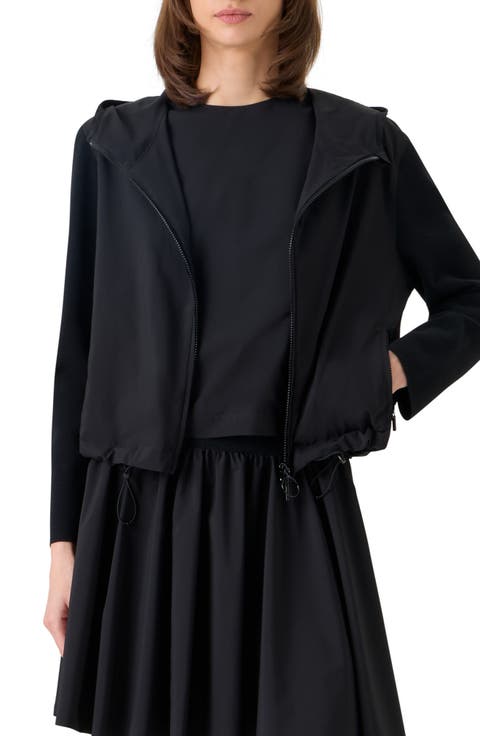 Mixed Media Stretch Merino Wool Parachute Jacket