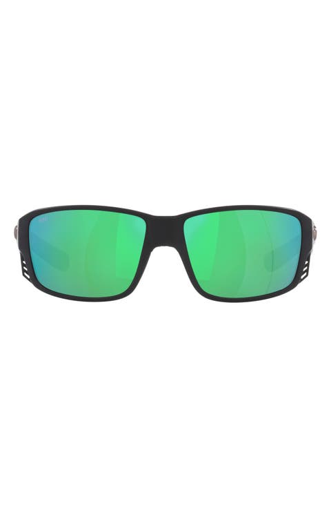 Pargo 60mm Mirrored Polarized Square Sunglasses