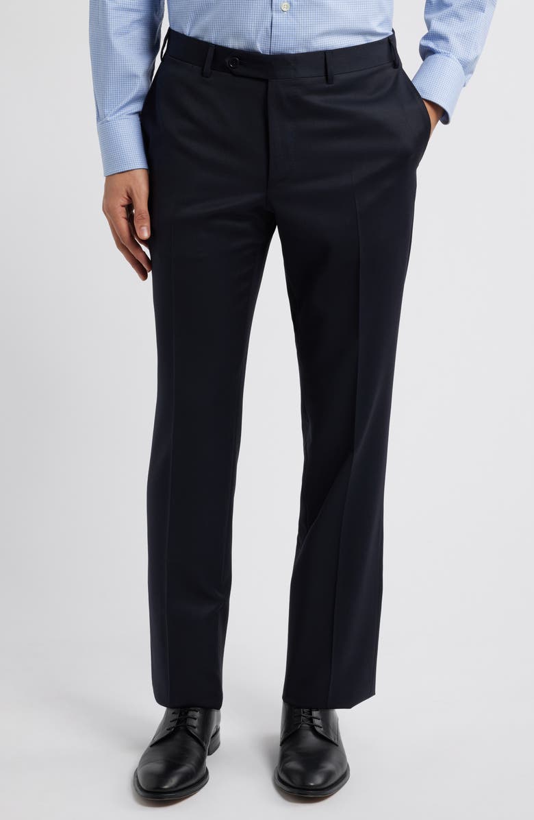 Canali Capri Trim Fit Navy Tonal Plaid Super 130s Wool Suit, Alternate, color, Navy