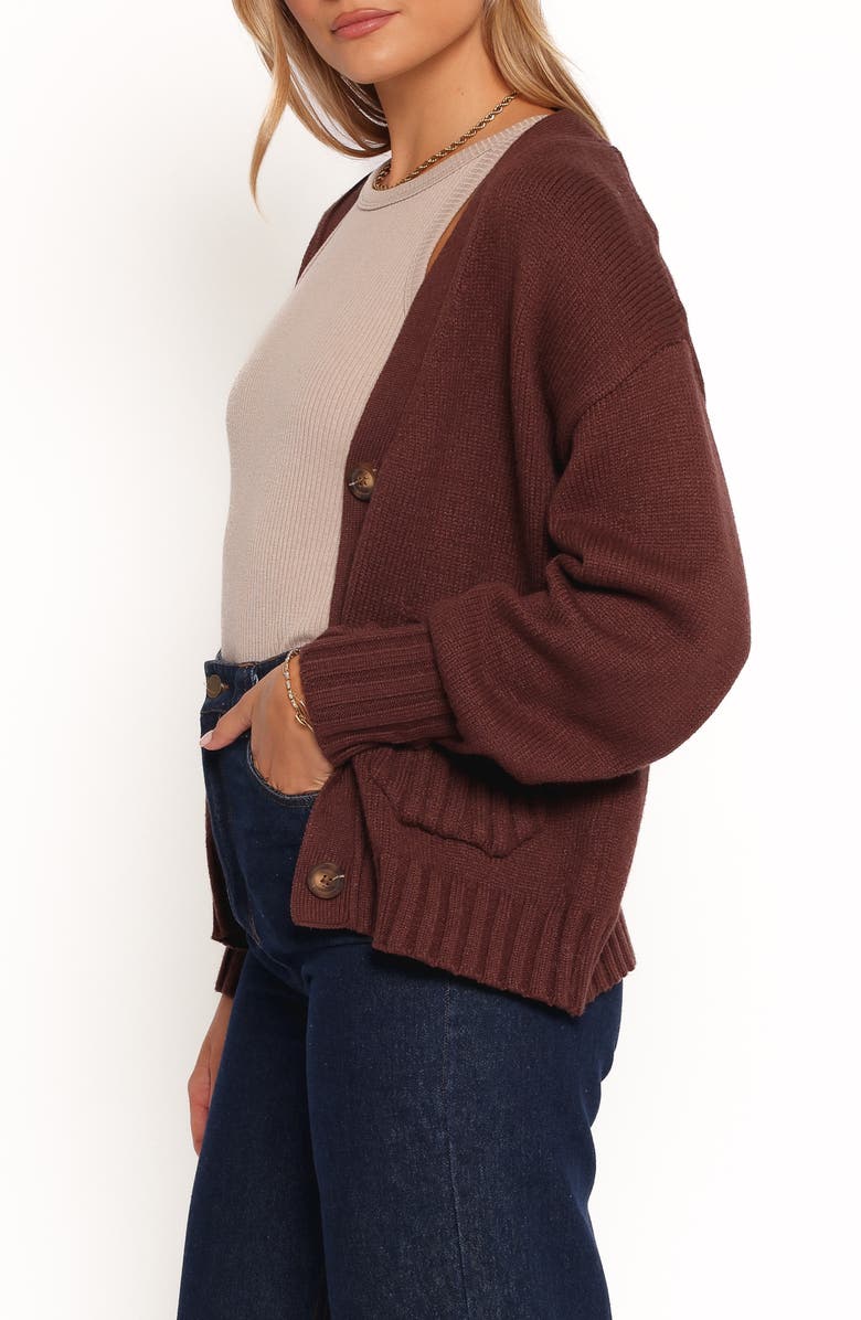 Petal & Pup Eden Button Front Cardigan, Alternate, color, Brown