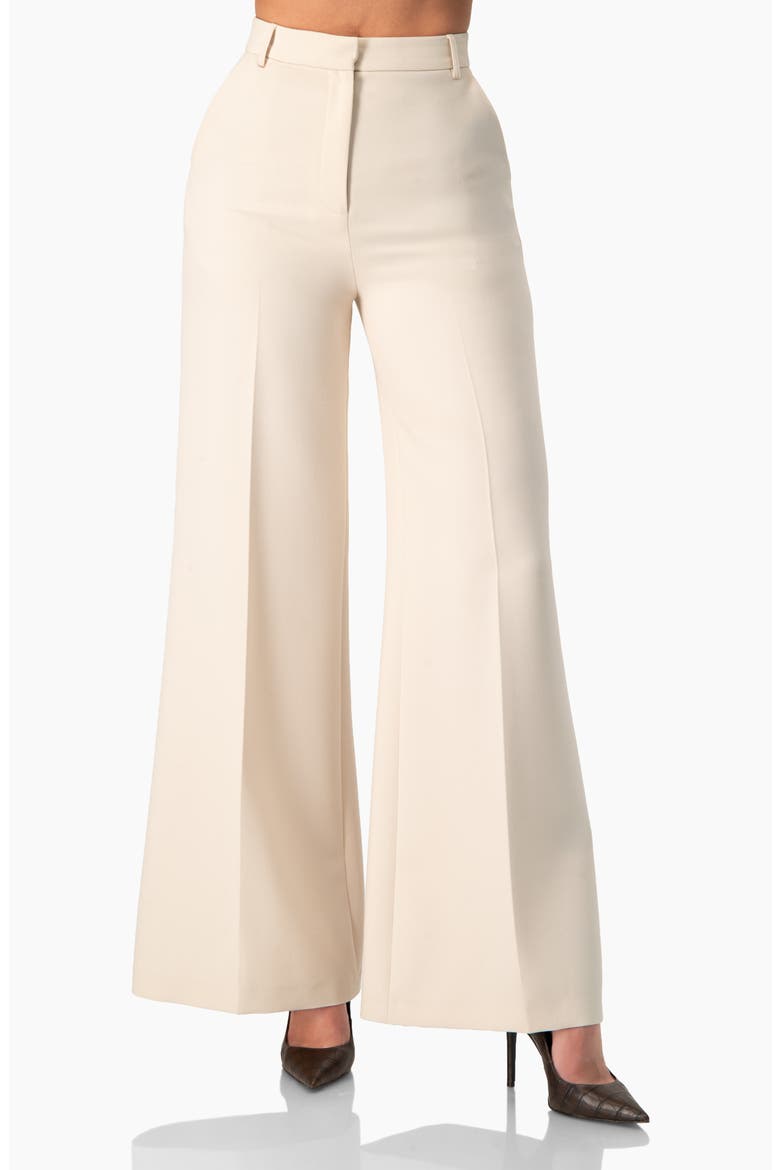 Wide-Leg Straight Pants, Main, color, Ivory