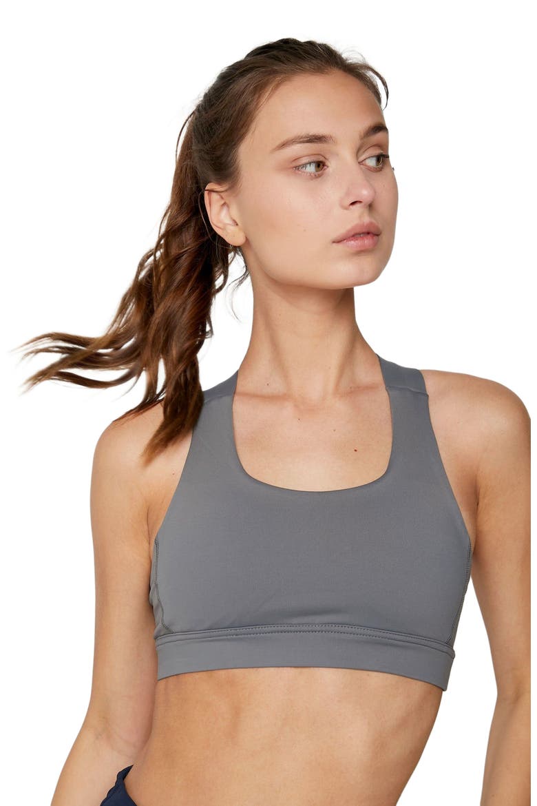 Cross X Silkiflex Lite Bra, Alternate, color, Stone Grey