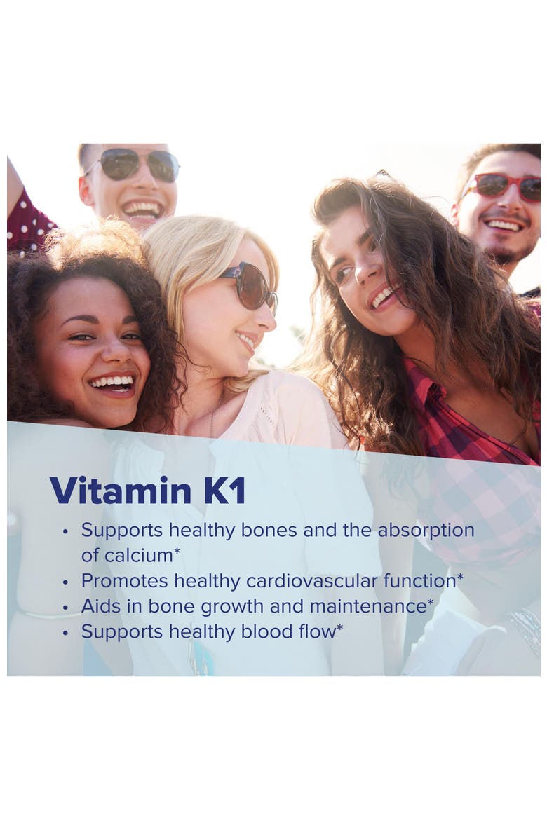 Vitamin K1 Sublingual Tablets Quick Dissolving Supplement, Alternate, color, White