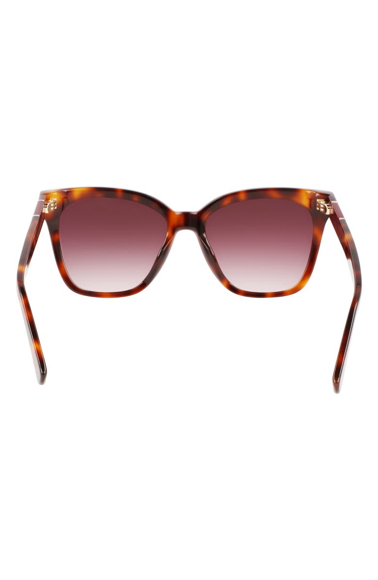 Longchamp Le Pliage 54mm Gradient Rectangle Sunglasses, Alternate, color, Havana