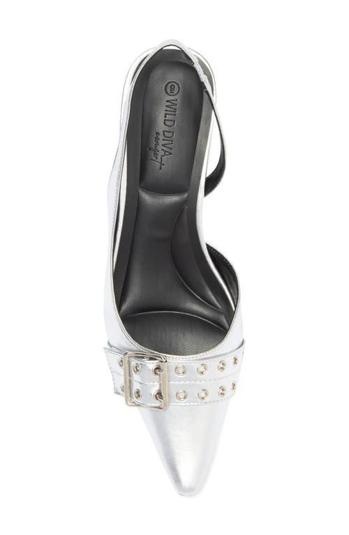 Wild Diva Lounge Aura Kitten Heel Slingback Pump