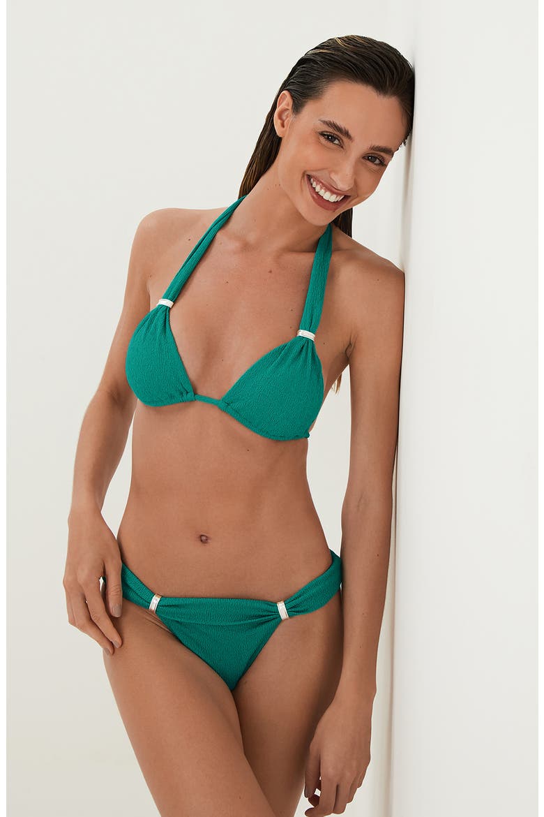 Firenze Triangle Bikini Top, Alternate, color, GREEN