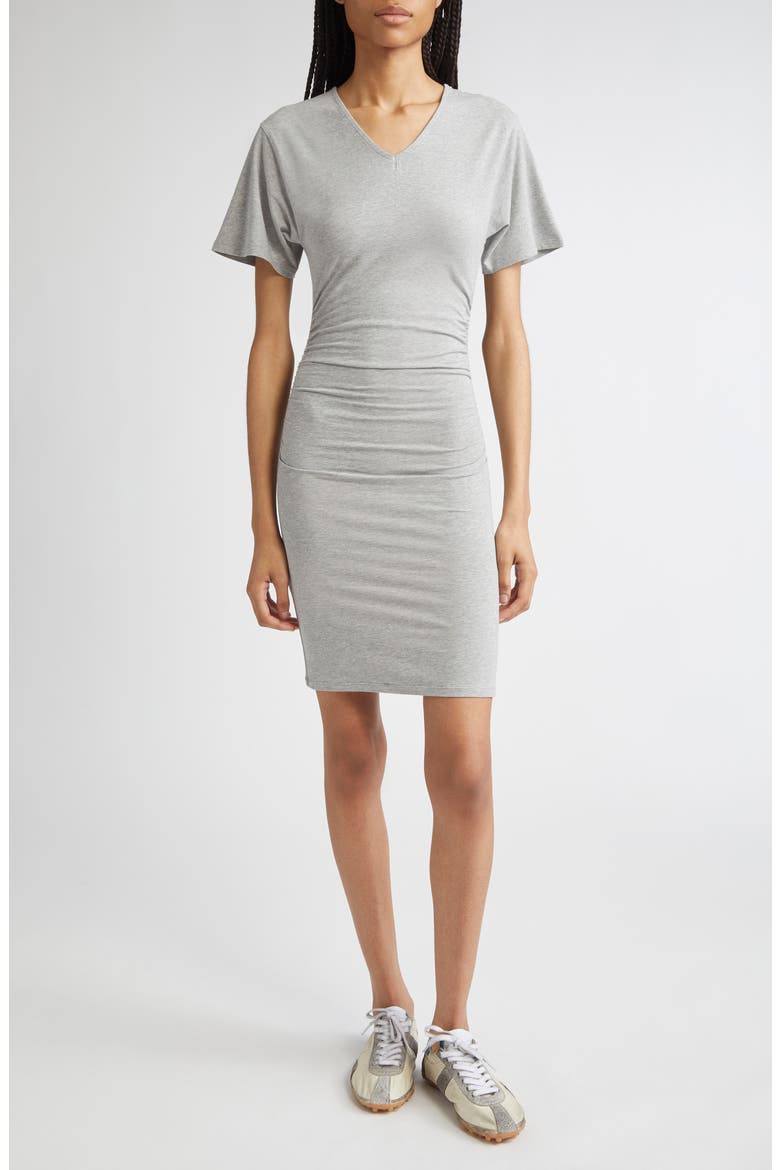 Mes Stretch Cotton T-Shirt Dress, Main, color, GREY