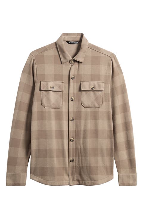 Return Flight Plaid Long Sleeve Knit Shirt