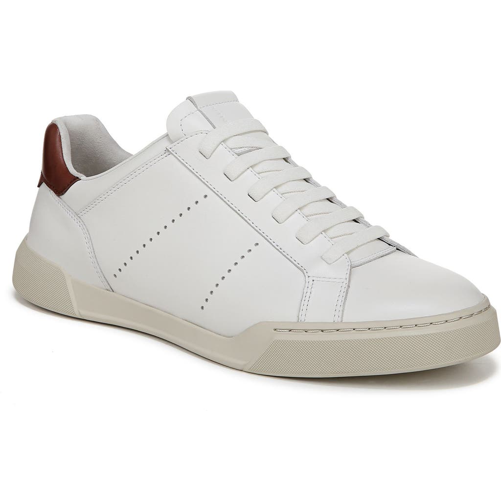 Vince Mercer Slip-on Sneaker In White/brick Red