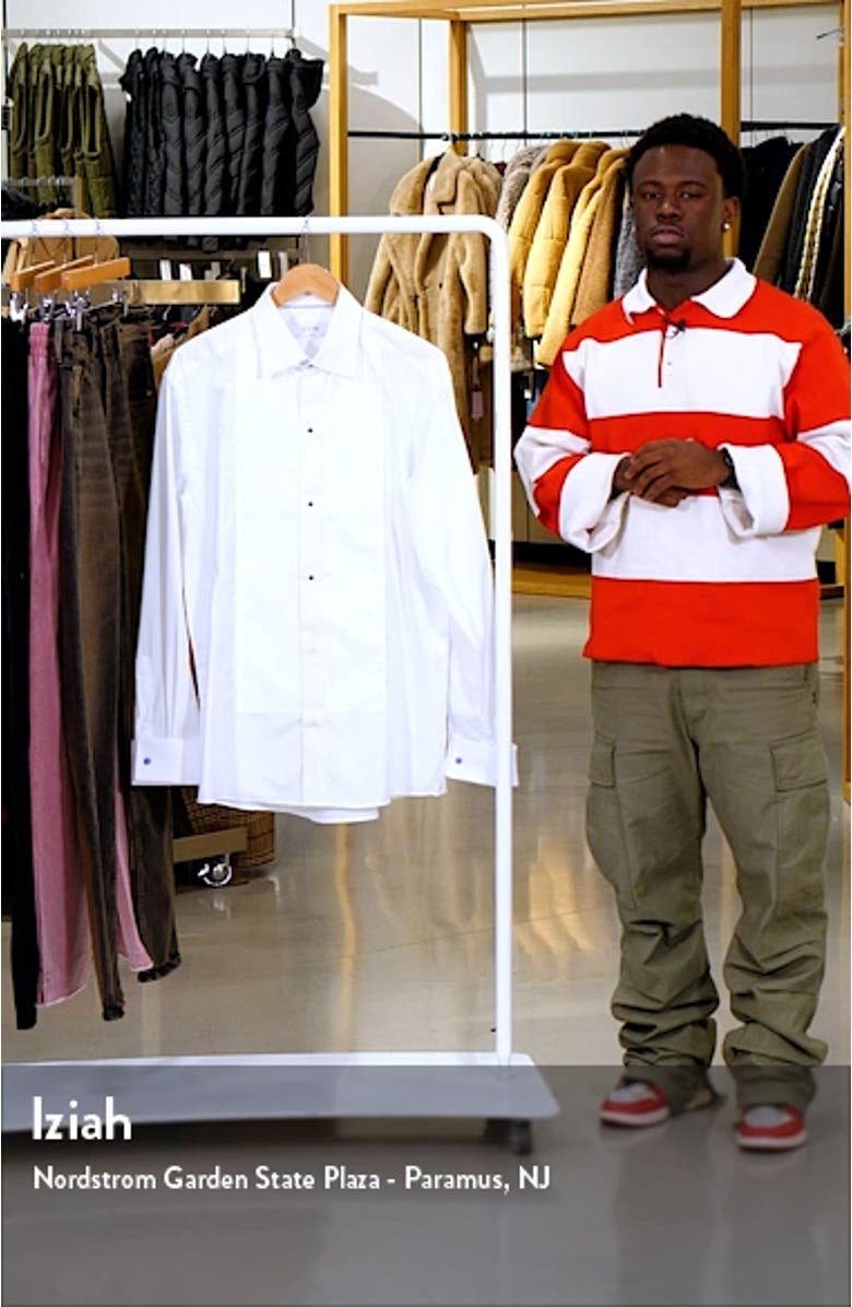 Classic Fit Piqué Tuxedo Shirt, sales video thumbnail