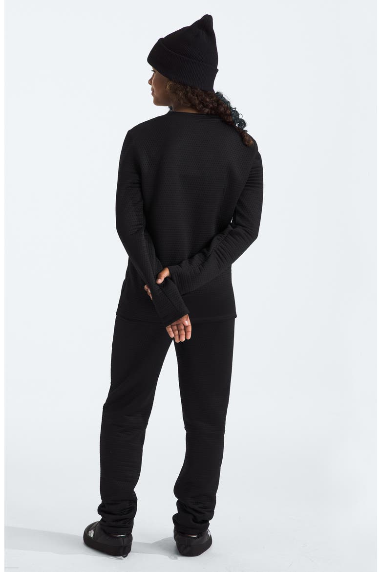 Kids' Dot Knit Thermal Top & Pants Set, Alternate, color, TNF BLACK