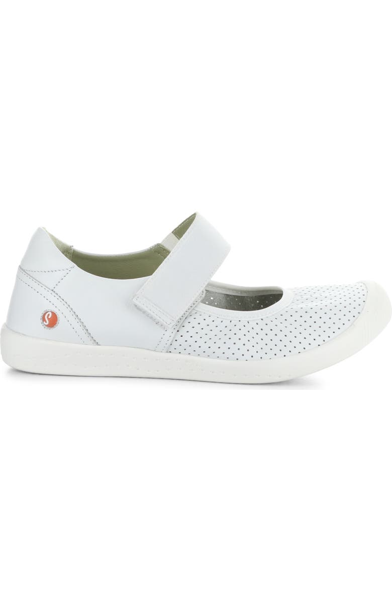 Softinos by Fly London Iglu Mary Jane Flat, Alternate, color, 006 White Smooth Lea