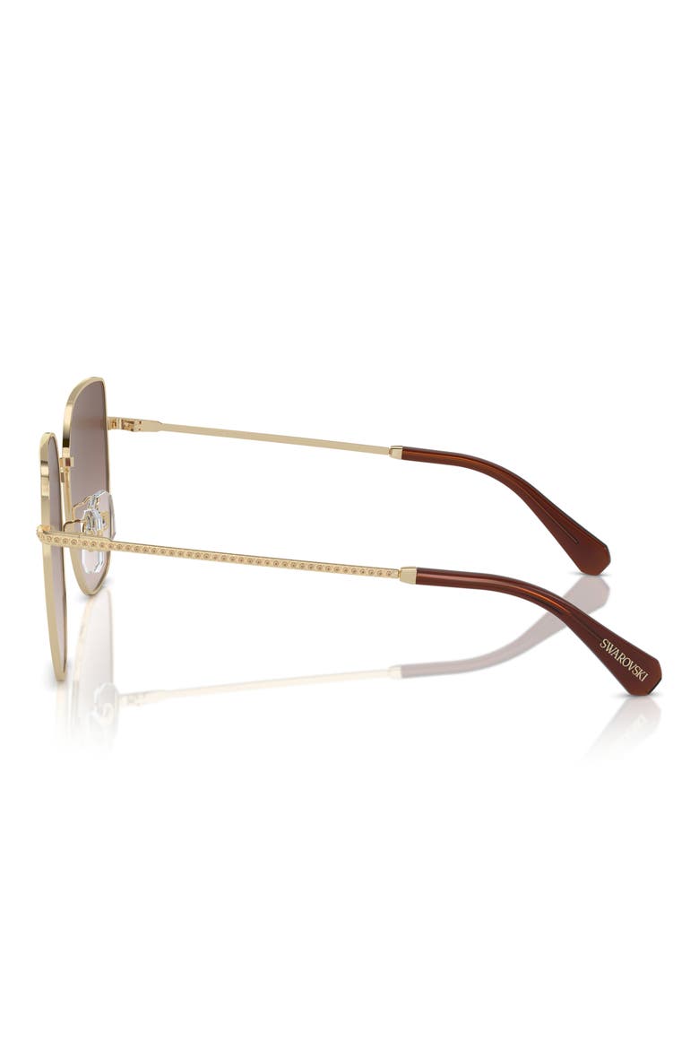 59mm Square Crystal Sunglasses, Alternate, color, PALE GOLD
