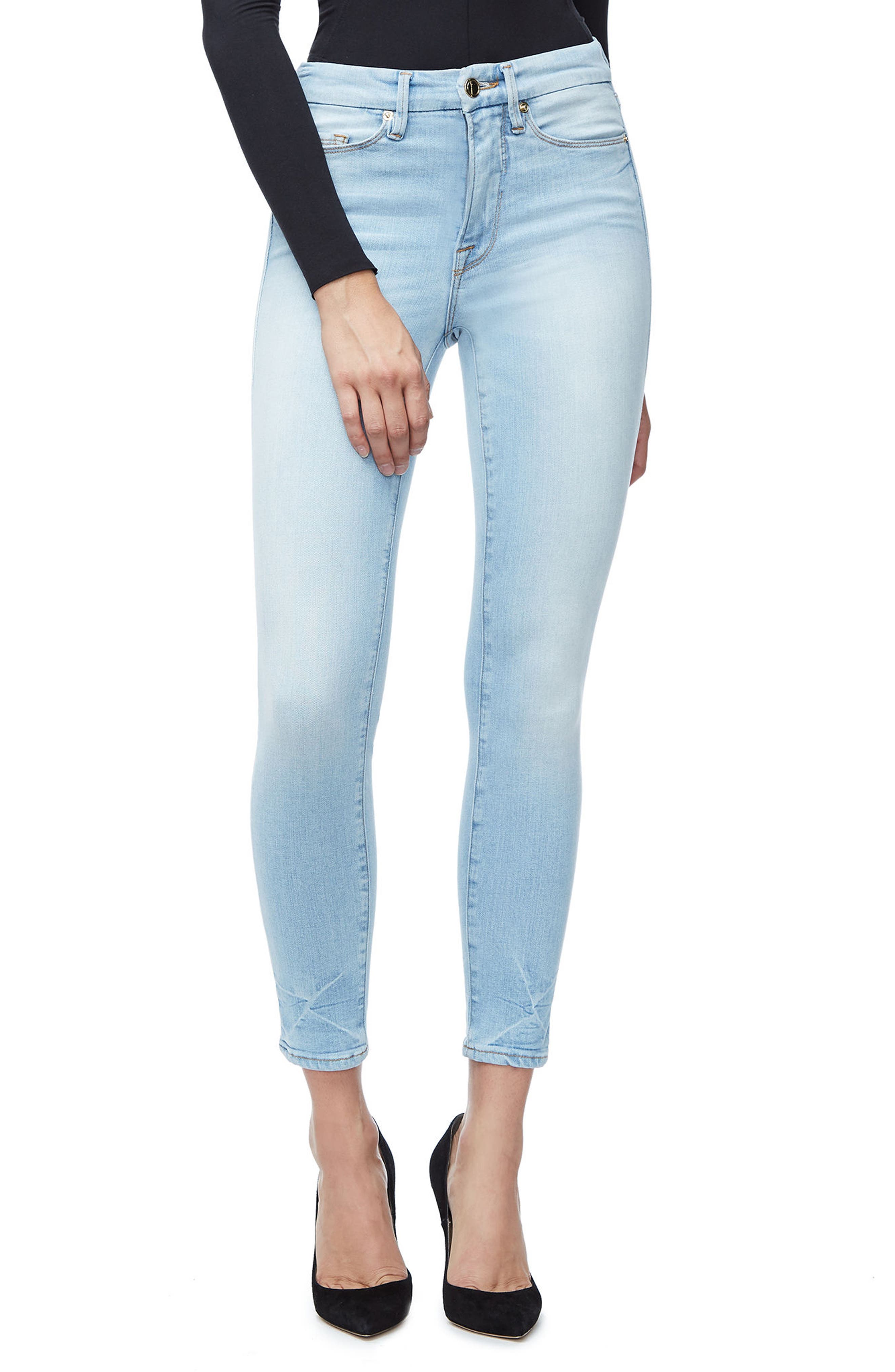 Good American Good Legs High Waist Crop Skinny Jeans