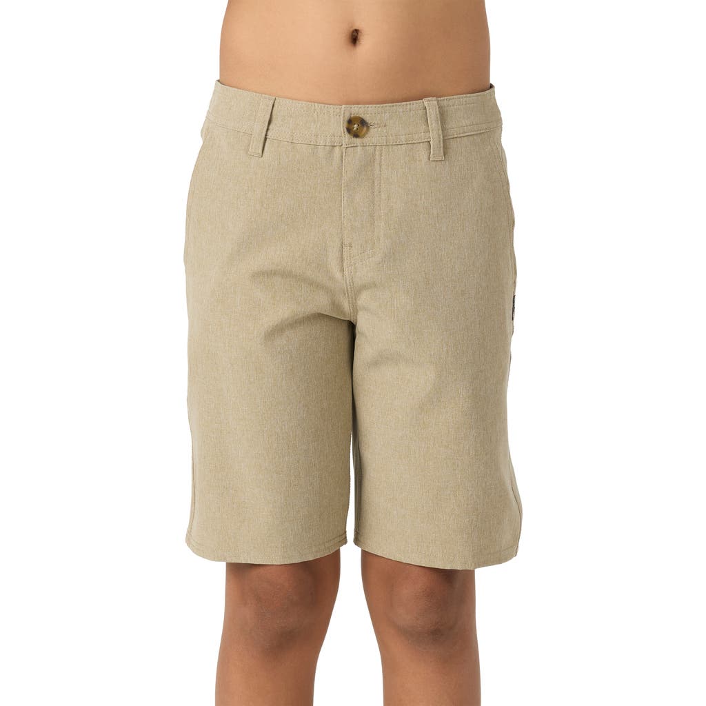 O'neill Kids' Reserve Heathered Swim Trunks In Heather Khaki