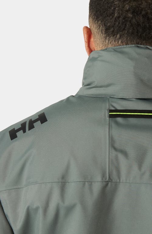 Helly Hansen Hooded Crew 2.0 Waterproof Midlayer Sailing Jacket In Grey Cactus