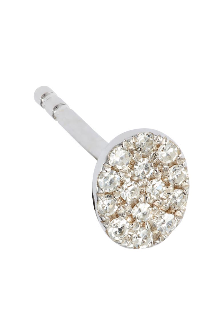 Diamond Stud Earrings, Alternate, color, WHITE